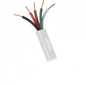 18AWG 5 conductor 7 strand bare copper wire, plenum rated PVC insulation, unshielded, with an overall plenum rated PVC jacket