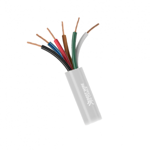 18AWG 6 conductor 7 strand bare copper wire, plenum rated PVC insulation, unshielded, with an overall plenum rated PVC jacket